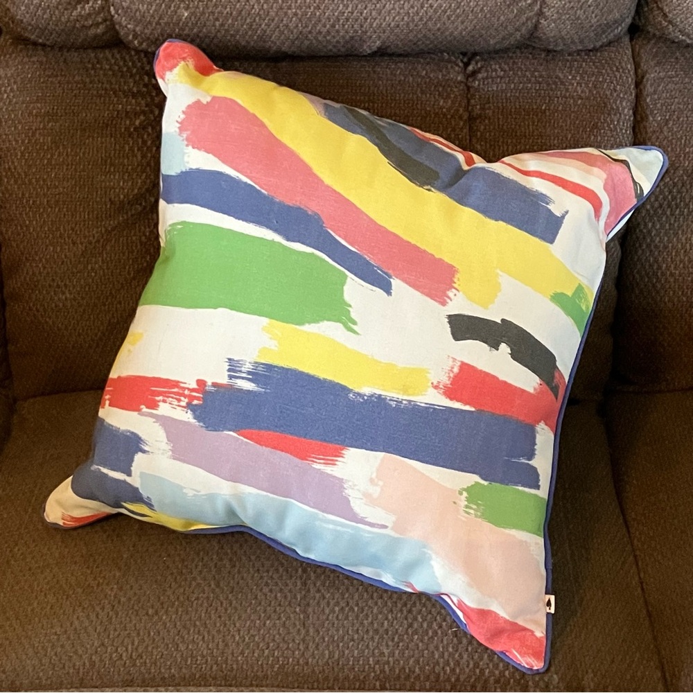 Kate Spade New York Multicolor Brushstrokes Accent Pillow